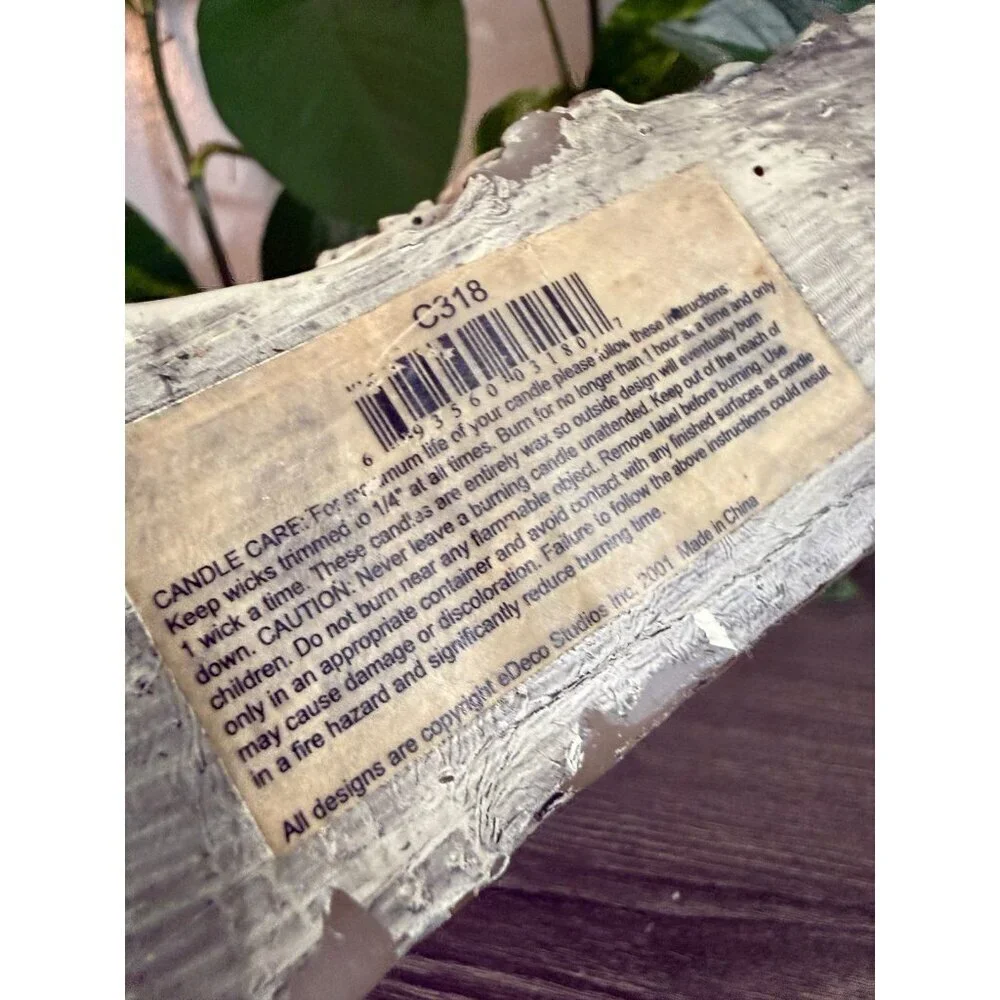 Garden cherubs vintage candle